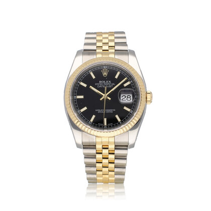 Datejust 36 NEW ROLEX SERVICE - 2014 + papers | steel - yellow gold black