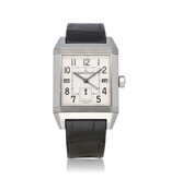 Jaeger-LeCoultre Reverso Squadra Hometime  NEW JLC STRAP + box | steel white | ref. Q7008420 |