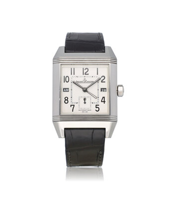 Jaeger-LeCoultre Reverso Squadra Hometime  NEW JLC STRAP + box | steel white | ref. Q7008420 |