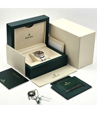 Rolex Yacht-master 37 - choco 2022 box + papers | steel - rose gold brown medium