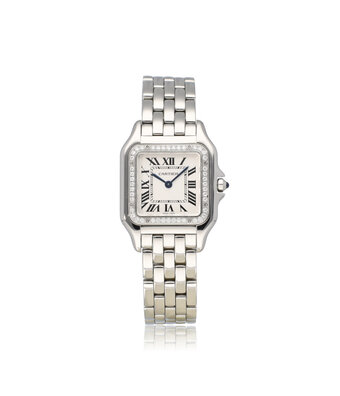 Cartier Panthère de Cartier  MM - 2023 box + papers | steel diamond silver roman