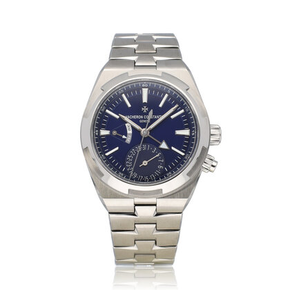 Overseas Dual Time 41 NEW VC SERVICE - 2022 + papers | steel blue