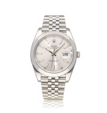 Rolex Datejust 41 NEW ROLEX SERVICE - 2020 B+P | silver index domed Jubilee