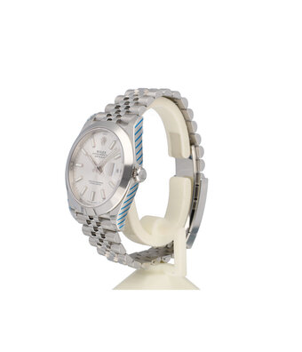 Rolex Datejust 41 NEW ROLEX SERVICE - 2020 B+P | silver index domed Jubilee