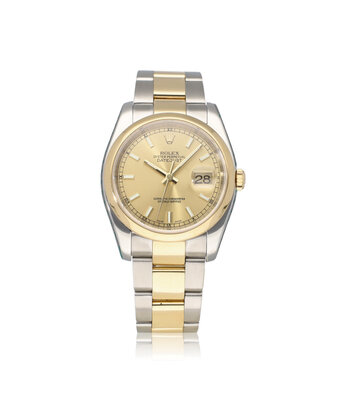 Rolex Datejust 36 - 2004 box + papers | steel - gold Oyster champagne