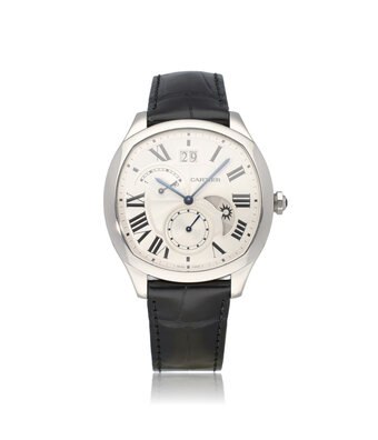 Cartier Drive de Cartier  40 NEW CARTIER STRAP | steel second time zone - day / night | ref. 3931