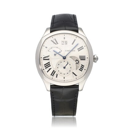 Drive de Cartier  40 NEW CARTIER STRAP | steel second time zone - day / night | ref. 3931