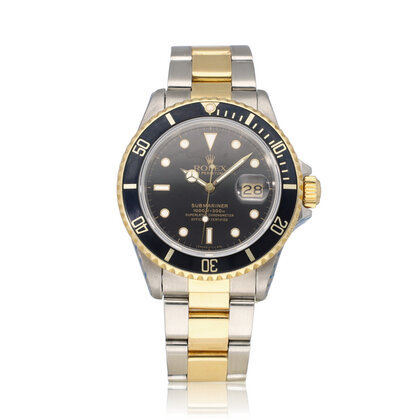 Submariner Date 40 NEW ROLEX SERVICE - 1986 + box | open 6/9 - steel - gold black Oyster