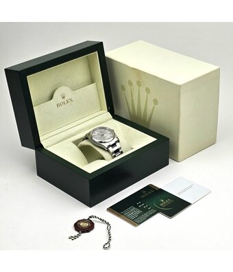 Rolex Datejust 36 NEW ROLEX SERVICE - 2013 B+P | steel silver roman domed Oyster