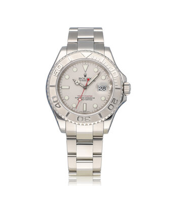 Rolex Yacht-master 40 NEW ROLEX SERVICE - 2010 B+P | steel - platinum - red RRR / rehaut Oyster