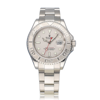 Yacht-master 40 NEW ROLEX SERVICE - 2010 B+P | steel - platinum - red RRR / rehaut Oyster