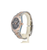 Rolex Datejust 41 NEW ROLEX SERVICE - 2021 + papers | steel - rose gold slate grey Wimbledon Oys