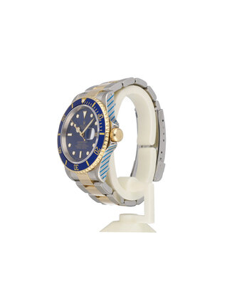Rolex Submariner Date 40 NEW ROLEX SERVICE - 2003 B+P | steel - yellow gold blue - bluesy