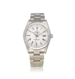 Rolex Date 34 34 NEW ROLEX SERVICE - 1996  T-serial | steel domed white roman Oyster