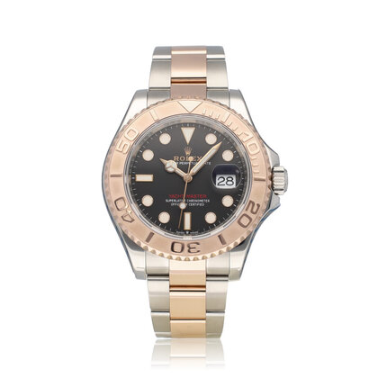 Yacht-master 40 NEW ROLEX SERVICE - 2022 B+P | steel - rose gold matte black Oyster