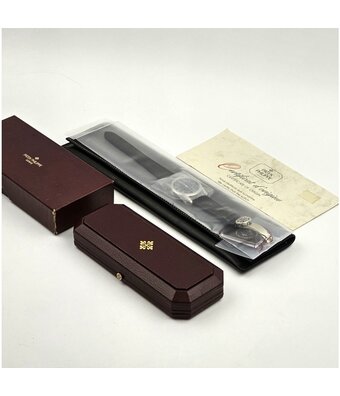 Patek Philippe Calatrava  33 NEW PATEK SERVICE - 1992 B+P | white gold black alligator