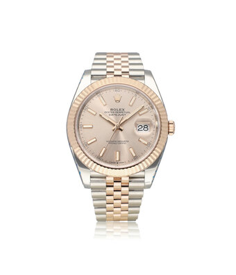 Rolex Datejust 41 steel - rose gold sundust - pink Jubilee fluted