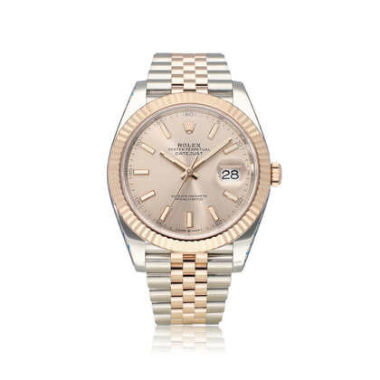 Datejust 41 steel - rose gold sundust - pink Jubilee fluted