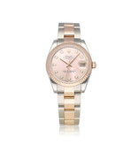 Rolex Datejust 31 NEW ROLEX SERVICE - 2014 B+P | steel - rose gold pink factory diamond Oyster