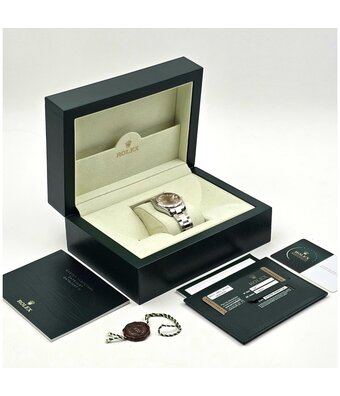 Rolex Datejust 31 NEW ROLEX SERVICE - 2014 B+P | steel - rose gold pink factory diamond Oyster