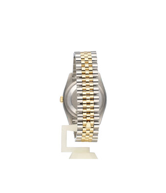 Rolex Datejust 36 NEW ROLEX SERVICE - 2005 B+P | steel - yellow gold champagne concealed Jubilee