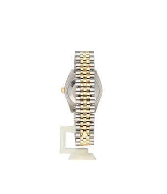Rolex Datejust  2015 B+P | steel - yellow gold floral champagne concealed Jubilee