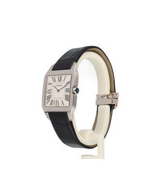 Cartier Santos de Cartier Santos-Dumont  NEW CARTIER STRAP | white gold leather | ref. 2651 |