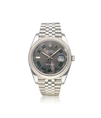 Rolex Datejust 41 NEW ROLEX SERVICE - 2018 + papers | steel - white gold Wimbledon Jubilee