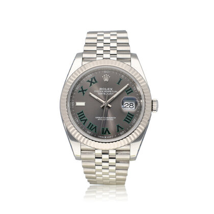 Datejust 41 NEW ROLEX SERVICE - 2018 + papers | steel - white gold Wimbledon Jubilee