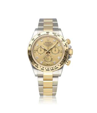 Rolex Daytona  40 NEW ROLEX SERVICE - 2020 B+P | steel - gold champagne diamond