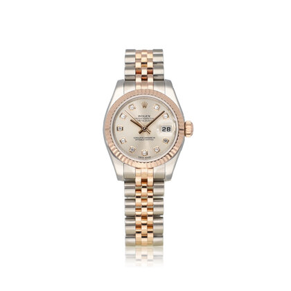 Lady-Datejust 26 - 2013 + papers | steel rose gold silver diamond Jubilee