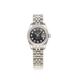 Rolex Lady-Datejust 26 - 2005 | steel - white gold black factory diamond Jubilee