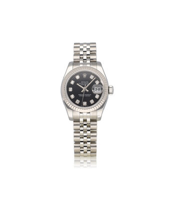 Rolex Lady-Datejust 26 - 2005 | steel - white gold black factory diamond Jubilee