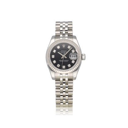 Lady-Datejust 26 - 2005 | steel - white gold black factory diamond Jubilee