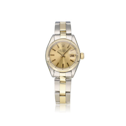 Lady-Datejust 26 NEW ROLEX SERVICE - 1976 | steel - gold champagne domed Oyster