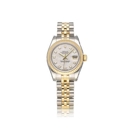 Lady-Datejust 26 NEW ROLEX SERVICE - 2010 + papers | steel gold meteorite diamond Jubilee