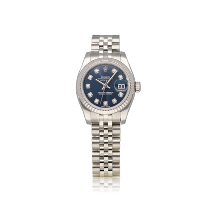 Lady-Datejust 26 NEW ROLEX SERVICE - 2017 + papers | steel - white gold blue diamond Jubil