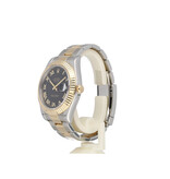 Rolex Datejust II 41 NEW ROLEX SERVICE - 2014 + papers | steel - gold black roman Oyster