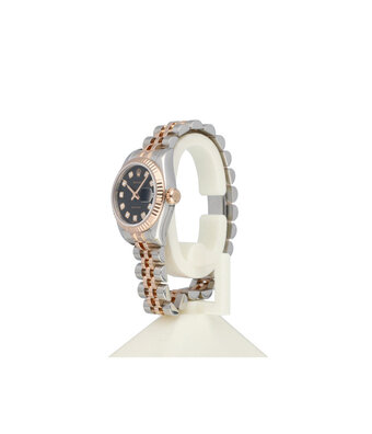 Rolex Lady-Datejust 26 steel - rose gold black Jubilee diamond dial