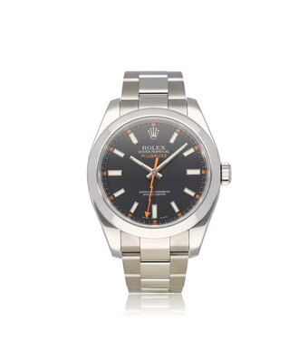Rolex Milgauss 40 2012 + papers | steel black orange Oyster
