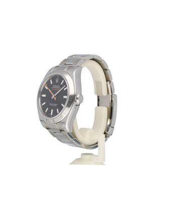 Rolex Milgauss 40 2012 + papers | steel black orange Oyster