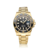 Rolex Submariner Date 40 NEW ROLEX SERVICE - 2018 B+P | yellow gold black ceramic