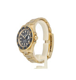 Rolex Submariner Date 40 NEW ROLEX SERVICE - 2018 B+P | yellow gold black ceramic