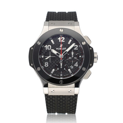 Big Bang Chronograph Steel Ceramic 44 steel black ceramic rubber red