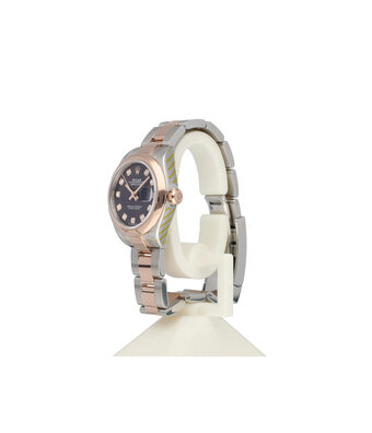 Rolex Lady-Datejust 28 - 2024 box + papers | steel - rose gold aubergine purple diamond