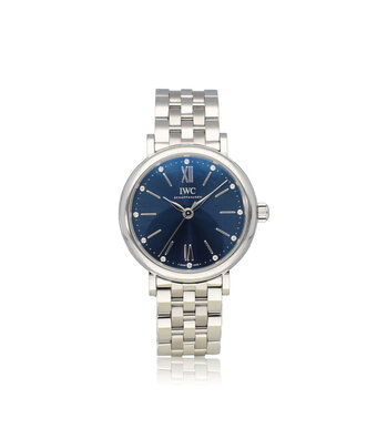 IWC Portofino Automatic 34 steel blue diamond + box