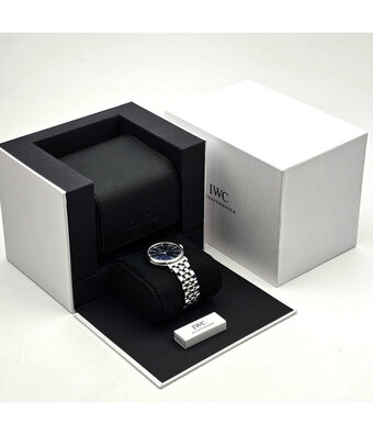 IWC Portofino Automatic 34 steel blue diamond + box