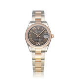 Rolex Datejust 31 NEW ROLEX SERVICE - 2020 B+P | steel - rose gold slate diamond Oyster