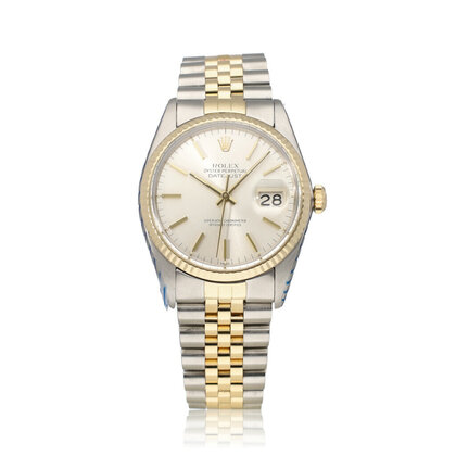 Datejust 36 NEW ROLEX SERVICE  - 1981 B+P | steel gold silver tight Jubilee