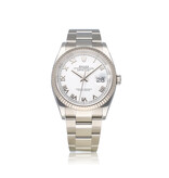 Rolex Datejust 36 steel - white gold roman Oyster 2021 box + papers